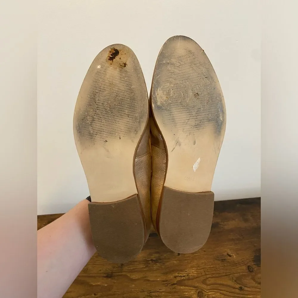 Talbots Leighton Tassel Loafers in Metallic Suede - Size 6.5